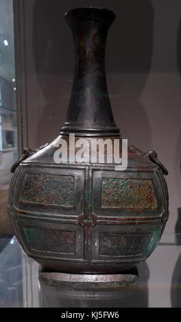 Vin rituel Bronze navire de la dynastie Zhou de l'Ouest. En date du 11e siècle avant J.-C. Banque D'Images