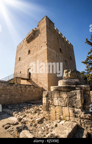 Le château médiéval de kolossi. Il est situé dans le sud de Chypre, à Limassol. Banque D'Images