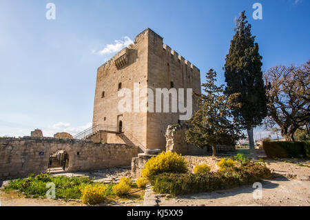 Château de colosse,un important fort de Chypre médiévale,bel exemple d'architecture militaire, construit en 1210 par l'armée franque,reconstruite Banque D'Images