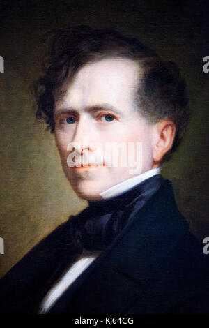 Peinture à l'huile du président Franklin Pierce, 14e président des États-Unis, par George P UNE Healy, 1853 Banque D'Images