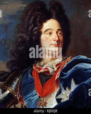 Après Hyacinthe Rigaud - Portrait de Louis-Claude Hector, duc de Villars, Maréchal de France 1714 Banque D'Images