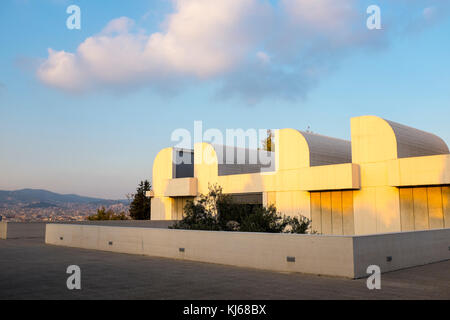 Fundacio Joan Miro, Montjuïc, Barcelone, conçu par Josep Lluís sert. Banque D'Images