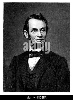 Abraham Lincoln (1809–1865), 16e président des États-Unis (Abraham Lincoln (1809–1865), 16. Präsident der USA) Banque D'Images