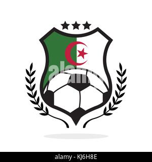 L'Algérie national flag football crest Illustration de Vecteur