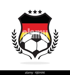 L'Allemagne national flag football crest Illustration de Vecteur