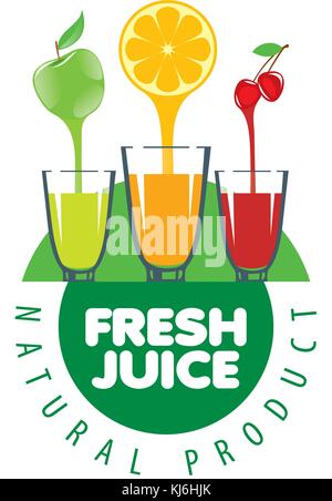 Logo de jus frais Illustration de Vecteur