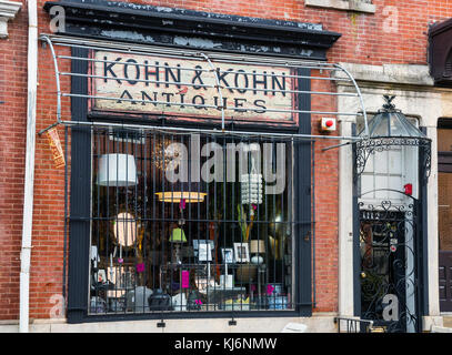Magasin d'antiquités à Old City, Philadelphie, Pennsylvanie, États-Unis Banque D'Images