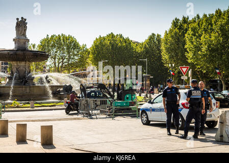 Fontaine de la rotonde, , place du général de Gaulle, Aix en Provence, Bouches du Rhône, France, Europe. Banque D'Images