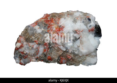 Sylvine (chlorure de potassium) et Halite (chlorure de sodium), de l'Oural, URSS Banque D'Images