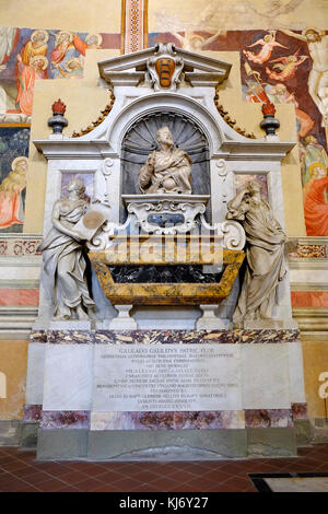 Tombe de Galileo, l'église Santa Croce, Florence, Italie Banque D'Images