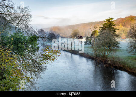 Château de Lismore sur munster Blackwater River, comté de Waterford, Irlande Banque D'Images