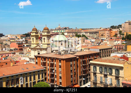 La ville de Cagliari, Sardaigne, Italie Banque D'Images