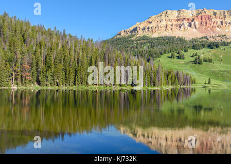 Montagnes beartooth butte et lac de l'ours. Banque D'Images