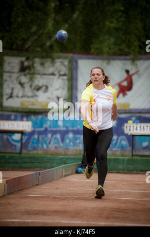 Le plus vieux tournoi de pétanque russe sozidanie raffa Banque D'Images