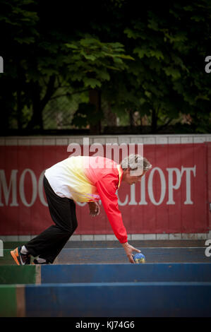 Le plus vieux tournoi de pétanque russe sozidanie raffa Banque D'Images