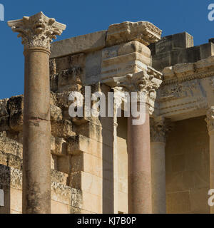 Ruines de l'édifice du site archéologique, Bet She'an National Park, district de Haïfa, Israël Banque D'Images