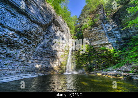 Eagle cliff falls glen à La Havane, à new york. Une belle gorge, dans la région des lacs Finger. Banque D'Images