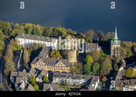 Château Wetter, liberté, Eglise réformée évangélique liberté Wetter, Kaiserstraße, Heights château ruine, dans la paroisse, Wetter (Ruhr), région de Ruhr, Nord Banque D'Images