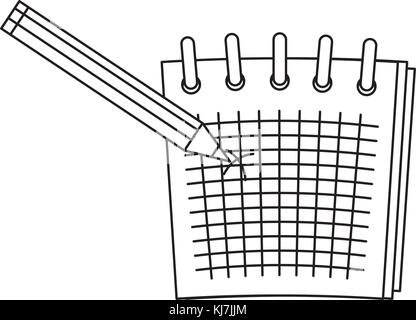 Ordinateur portable d'agend estimates book et le répertoire theme design isolés vector illustration Illustration de Vecteur