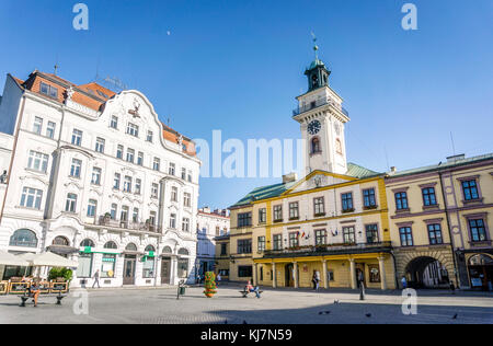 Hôtel de ville historique sur la place principale de Cieszyn, Pologne Banque D'Images