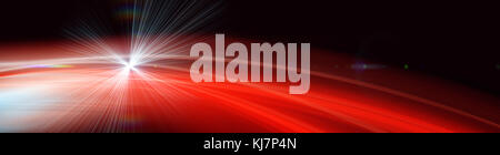 Panorama vague puissante illustration conception d'arrière-plan avec la lumière Banque D'Images