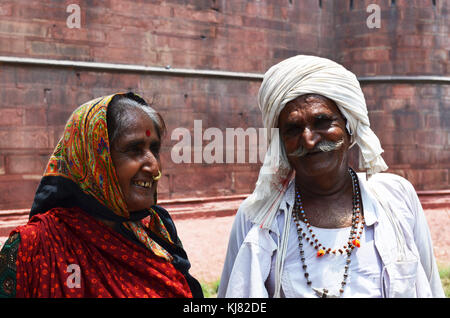 Personnes âgées couple indien Banque D'Images