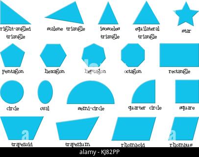 Illustration des différentes formes sur un fond blanc Illustration de Vecteur