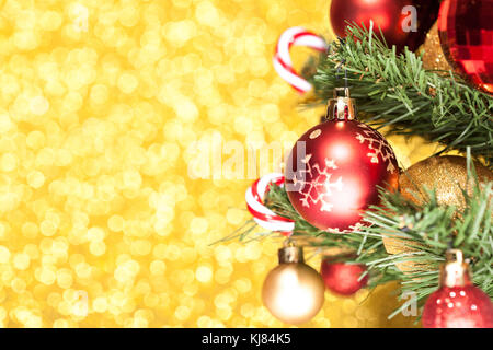 Gold christmas background Banque D'Images