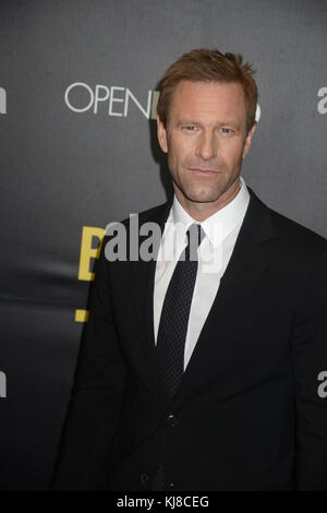 NEW YORK, NY - 14 NOVEMBRE : Aaron Eckhart assiste à l'Open Road avec Men's Fitness animateur pour la première de 'Bleed for This' au AMC Lincoln Square Theater le 14 novembre 2016 à New York. Les gens : Aaron Eckhart Banque D'Images