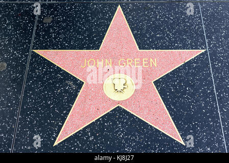 HOLLYWOOD, CA - 06 DÉCEMBRE : John Green star sur le Hollywood Walk of Fame à Hollywood, Californie, le 6 décembre 2016. Banque D'Images