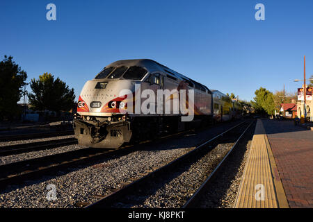 Santa Fe Railroad Station, le train de voyageurs ferroviaires Runner, Santa Fe, Nouveau Mexique Banque D'Images