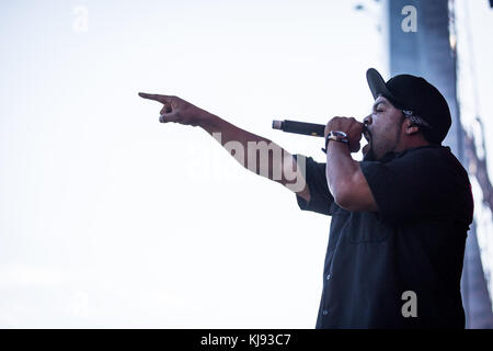 Le Danemark, Roskilde - 1 juillet 2017. Le rappeur américain et le parolier Ice Cube effectue un concert live au cours de la Danish music festival Festival de Roskilde en 2017. (Photo crédit : Gonzales Photo - Thomas Rasmussen). Banque D'Images