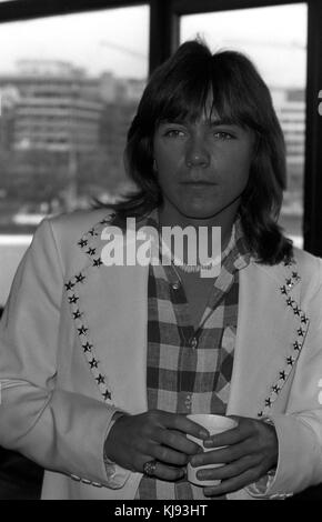 La star du pop américain David Cassidy à la London Weekend Television siège à Waterloo. Banque D'Images