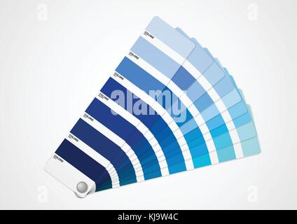 Vector illustration de couleurs gamme bleu présentation guide Illustration de Vecteur