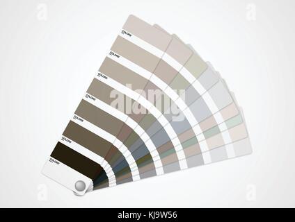 Vector illustration de couleurs gamme gris présentation guide Illustration de Vecteur