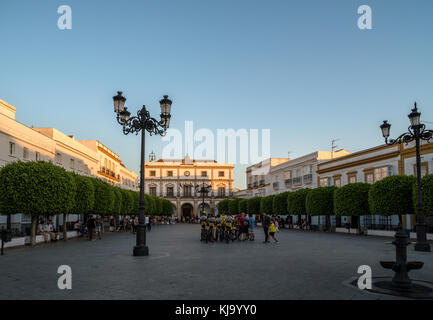 Plaza de España à Malcocinado, Andalousie, Espagne Banque D'Images