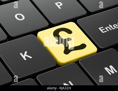 Devises : Pound sur clavier de l'ordinateur de l'arrière-plan Banque D'Images