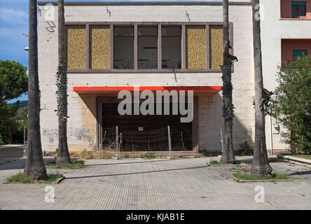 Projet d'un bâtiment abandonné dans Alghero, Sardaigne, Italie Banque D'Images