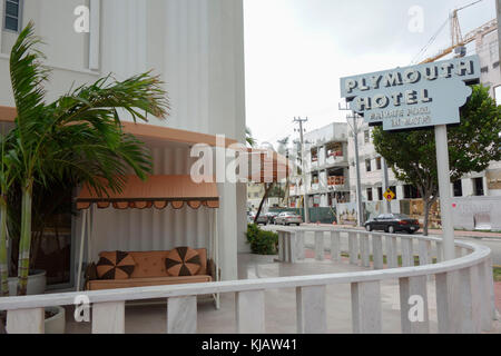 Le Plymouth Hotel, Miami, USA. Banque D'Images