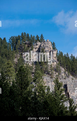 Le Dakota du Sud. spearfish canyon. rock formations dans les Black Hills. Banque D'Images