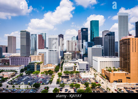 Houston, Texas, USA sur le centre-ville. Banque D'Images