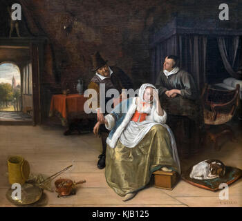 The Lovesick Maiden, Jan Steen, vers 1660, Metropolitan Museum of Art, Manhattan, New York City, États-Unis, Amérique du Nord Banque D'Images