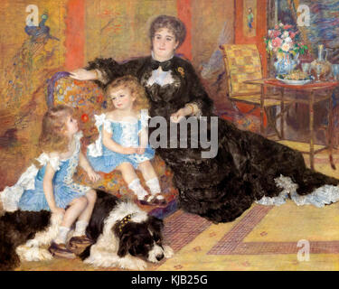 Madame Georges Charpentier, Marguerite-Louise Lemonnier, et ses enfants, Georgette-Berthe et Paul-Emile-Charles, Auguste Renoir, 1878 ans, Metropolitan Banque D'Images