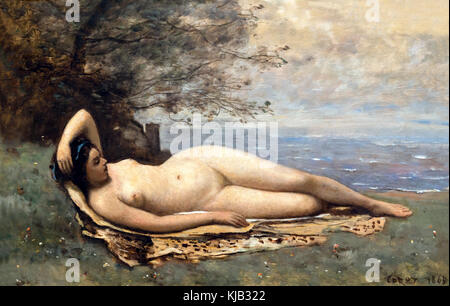 Bacchante by the Sea, Camille Corot, 1865, Metropolitan Museum of Art, Manhattan, New York City, Etats-Unis, Amérique du Nord Banque D'Images