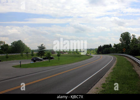 Ohio gfp alum creek State Park Road dans le parc Banque D'Images