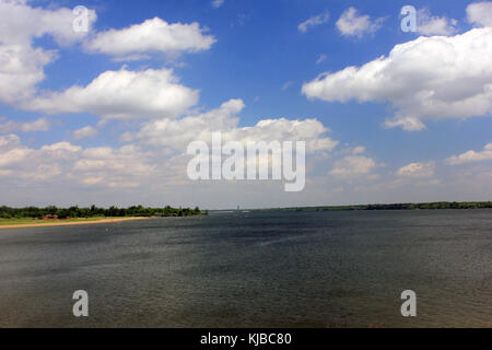 Ohio gfp alum creek state park pleine vue sur le lac de barrage de Banque D'Images