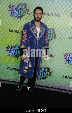 NEW YORK, NY - 01 AOÛT : Jared Leto participe à la première mondiale de « l'escouade du suicide » au Beacon Theatre le 1er août 2016 à New York. Personnes : Jared Leto Banque D'Images