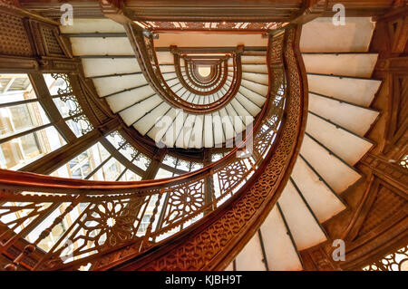 Chicago - 8 septembre 2015 : dans le hall de l'immeuble, le Rookery un lieu historique situé au 209 South lasalle street dans la boucle espace communautaire de chic Banque D'Images