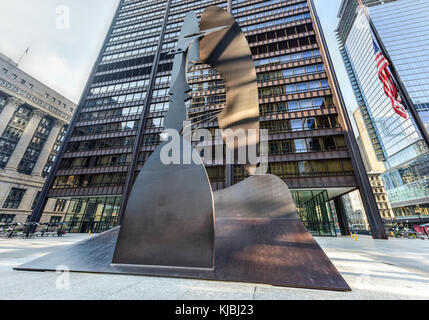 Chicago - 6 septembre 2015 : untitled sculpture massive d'une place dans le centre-ville de Chicago par Picasso. Banque D'Images