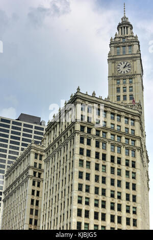 Chicago, Illinois - 5 septembre 2015 : le wrigley building à Chicago, un gratte-ciel a été construit pour abriter le siège social de l'wrigley comp Banque D'Images